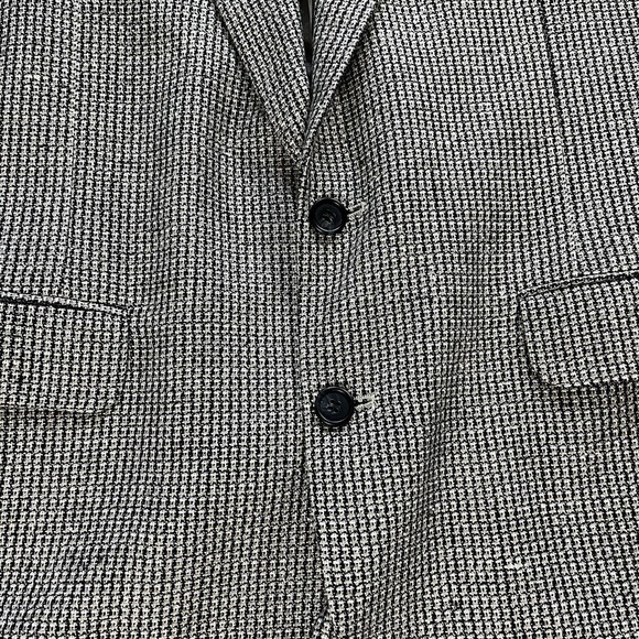 John Clarendon Blazer Men Brown Plaid Classic‎ Suit Coat Jacket 2 Button - Picture 4 of 6